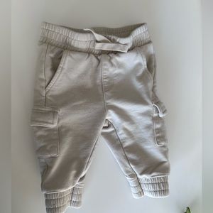 Miles the Label Baby Cargo Joggers in Oatmeal